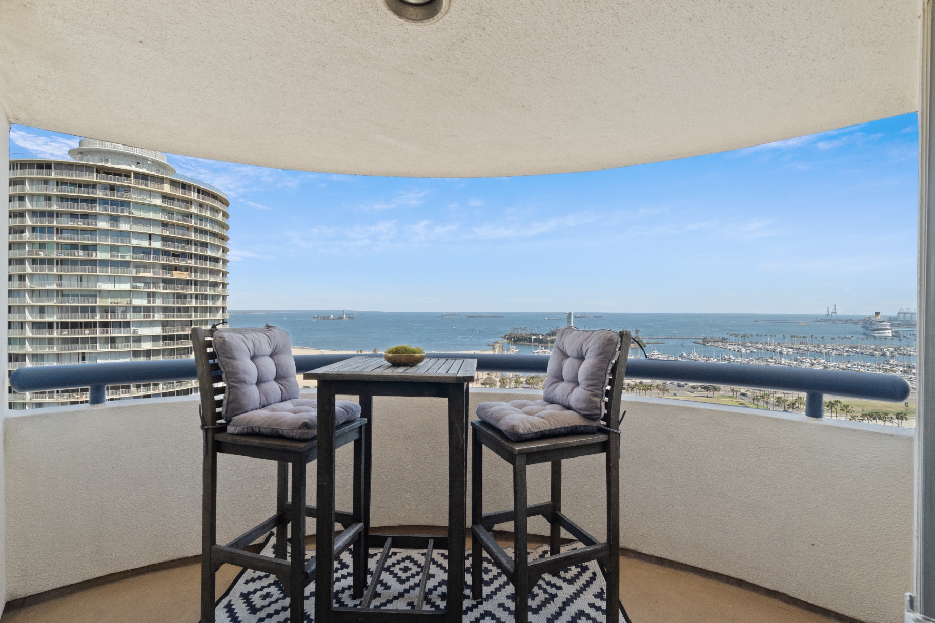 Private Balcony — Ocean, Marina & Harbor Views