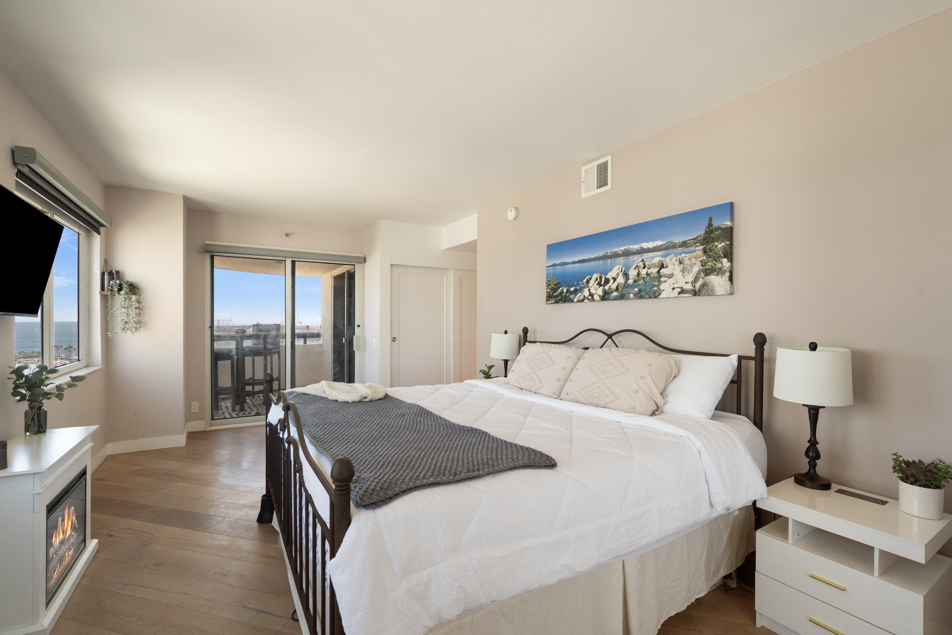 Primary Bedroom with ocean view and & Balcony
